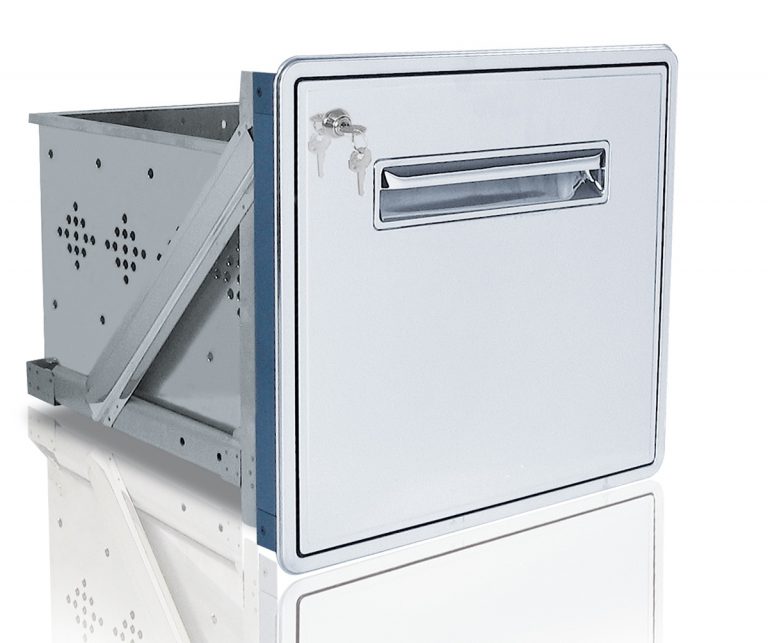SOGI Banco Da Lavoro Professionale 2 Mt Con Piano In Acciaio 3mm + Armadio E Cassetti - Portata 1000 Kg, Made In Italy
