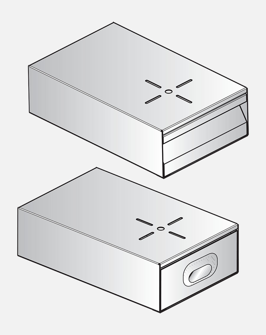 RCKM-26 Royal Catering Cassetto Batti-fondi In Acciaio Inox Grande Porta Cialde Dolce Gusto