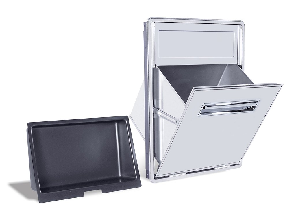 Tramoggia rifiuti con sportello a ribalta